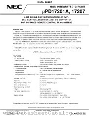 UPD17207GF-XXX-3B9 datasheet pdf NEC