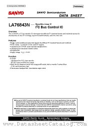 LA76843N datasheet pdf SANYO