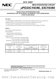 UPD23C16380F9-XXX-BC3 datasheet pdf NEC