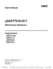 USBB17AP77016-XXX-B11 datasheet pdf NEC