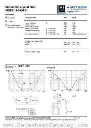 MQF21.4-1500/21 datasheet pdf Vectron