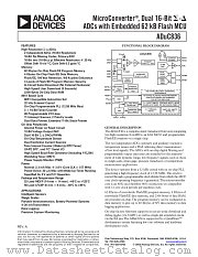 ADUC836BCP datasheet pdf Analog Devices