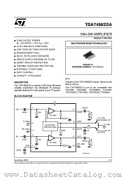 TDA7496SSA datasheet pdf ST Microelectronics