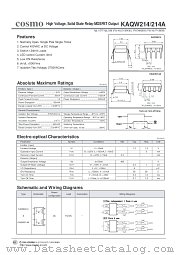 KAQW214 datasheet pdf Cosmo Electronics