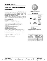MC100LVEL05DT datasheet pdf ON Semiconductor