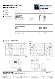 MQF10.7-0240/05 datasheet pdf Vectron