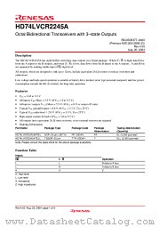 HD74LVCR2245A datasheet pdf Renesas