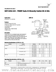 SKY13252-321 datasheet pdf Skyworks Solutions