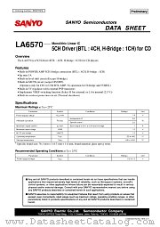 LA6570 datasheet pdf SANYO