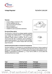 TLE 4274 DV33 datasheet pdf Infineon