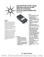 HFCT-5801A datasheet pdf Agilent (Hewlett-Packard)