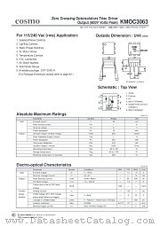 KMOC3063 datasheet pdf Cosmo Electronics