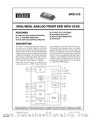 AFE1115E datasheet pdf Texas Instruments