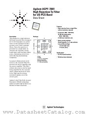 ACPF-7001 datasheet pdf Agilent (Hewlett-Packard)