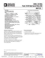 ADV7123JSTZ240 datasheet pdf Analog Devices