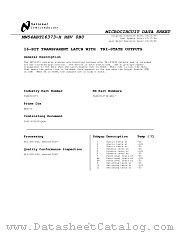 5962-9320001QXA(54ABT16373W-QML) datasheet pdf National Semiconductor