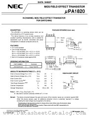 UPA1820 datasheet pdf NEC