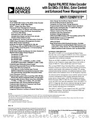 ADV7173KST-REEL datasheet pdf Analog Devices