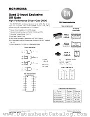 MC74HC86A datasheet pdf ON Semiconductor