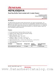 HD74LV2G241A datasheet pdf Renesas