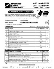 APT1001RBVFR datasheet pdf Advanced Power Technology