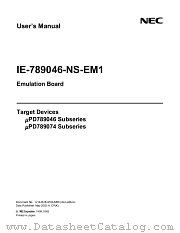 IE-789046-NS-EM1 datasheet pdf NEC