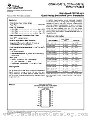 CD74HC4316PWT datasheet pdf Texas Instruments