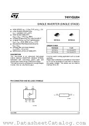74V1GU04 datasheet pdf ST Microelectronics
