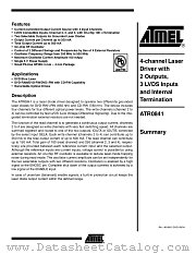 ATR0841 datasheet pdf Atmel