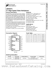 LMH6574 datasheet pdf National Semiconductor