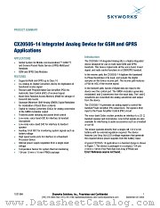 CX20505 datasheet pdf Skyworks Solutions