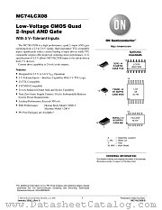 MC74LCX08MEL datasheet pdf ON Semiconductor