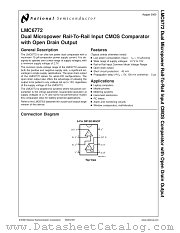 LMC6772BIN datasheet pdf National Semiconductor