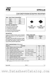 STPS1L40 datasheet pdf ST Microelectronics