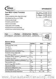 SPP20N60CFD datasheet pdf Infineon