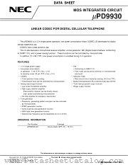 UPD9930 datasheet pdf NEC