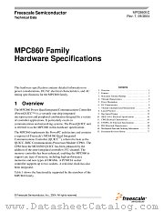 MPC860 datasheet pdf Freescale (Motorola)
