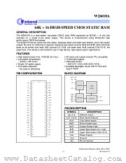 W26010A datasheet pdf Winbond Electronics