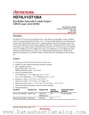 HD74LV1GT126A datasheet pdf Renesas