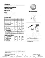2N4403RL datasheet pdf ON Semiconductor