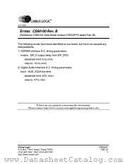 CS98100 datasheet pdf Cirrus Logic