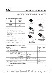 STTH2003CR datasheet pdf ST Microelectronics