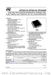 ST72E511R9G0 datasheet pdf ST Microelectronics