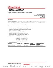 HD74ALVC2G07 datasheet pdf Renesas