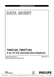 74HC154BQ datasheet pdf Philips