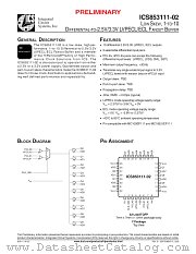 ICS853111-02 datasheet pdf Texas Instruments