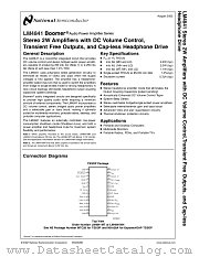 LM4841MTX datasheet pdf National Semiconductor