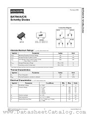 BAT54S_D87Z datasheet pdf Fairchild Semiconductor