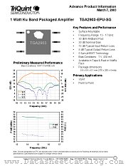 TGA2903-EPU-SG datasheet pdf TriQuint Semiconductor