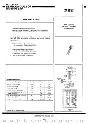 2N2857 datasheet pdf Motorola